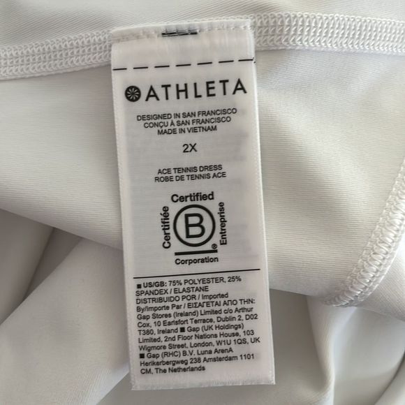 ATHLETA Ace Tennis Dress, White, Size 2X, 988538 - Picture 11 of 12